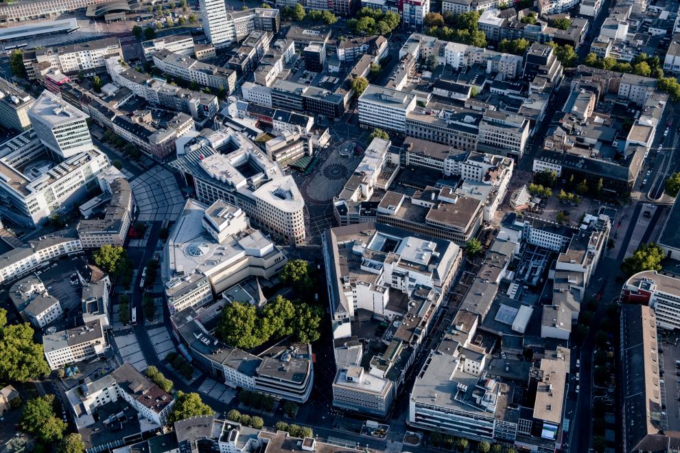 Luftaufnahme der Bochumer Innenstadt